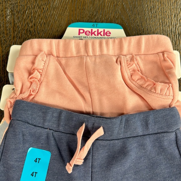 NWT PEKKLE™️ Size 4T Girl's 4-Pack Shorts Set - Picture 3 of 7